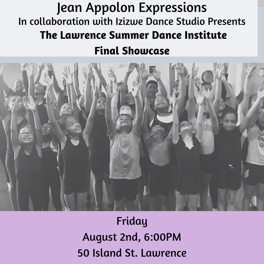 Summer Dance Institute- Partnership with Jean Appolon Expressions